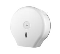CAXUSD Wall Mounted Paper Towel Holder Abs round Tissue Dispenser with Window for Paper Level for Office and Shopping Mall Bathrooms Sturdy White