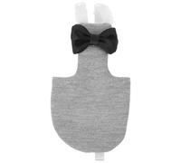 CAXUSD Washable Parrot Diaper Clothes 2xl Grey Linen Bird Nappy Set with Stylish Pattern for Outdoor Flying and Daily Use Parakeet Pigeon Flight Suit