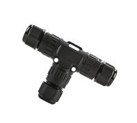 CAXUSD Waterproof Cord Connector 3-channel Cable Gland Ip68 Nylon Pa66 and Brass 0.5-2.5mm² Cable Sleeve Black 16a 450v Outdoor Electrical Wiring Connector