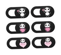 CAXUSD Webcam Cover Slide Pattern Cover Slide Cute Adorable Panda Design Anti-Peeping Privacy Protector for Phone Tablet Laptop Pink