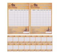 CAXUSD Wine Tasting Scorecards Elegant Paper Cards for Wine Lovers and Amateurs 30pcs with Data-driven Insights and Structured Scoring for Parties and Competitions