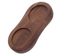 CAXUSD Wood Grinder Stand for Salt and Pepper Shakers, Dual Slot | Brown Natural Finish, Keeps Mills Steady on Coffee Stations, Minimalist Look for Hosts and Special Occasions