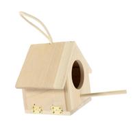 CAXUSD Wooden Bird Nest Bird House Decor Home Ornament Nest Decoration Garden Ornament Home Adornment Random Color