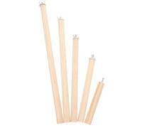 CAXUSD Wooden Bird Perches and Provide Comfortable Standing Platform 5pcs Easy to Install Natural Khaki Perch Set to Develop Balance Skills for Parakeet and Macaw Cage Accessories