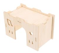 CAXUSD Wooden Hamster House Cozy Shelter with Intricate Design for Small Animals like Guinea Pigs and Mice, Stimulating Environment and Stylish Addition to Pet Habitats