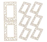 CAXUSD Wooden Miniature Windows 8pcs Chinese Architecture Windows for Dollhouse Diy Craft Model Scene and Educational Toys