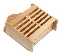 CAXUSD Wooden Small Animal Feeder Grass Holder Rack for Rabbits and Chinchillas Easy Installation and Dual-purpose Design, Suitable for Cage Use, Orange Colour Hay Manger