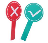 CAXUSD Yes Or No Paddles True False Participation Paddles Handheld Whiteboard with Dual-Sided Design and Handle for Classroom Voting Sessions and Interactive Learning Activities