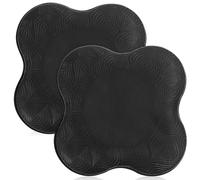 CAXUSD Yoga Kneeling Mat 2 Pcs Black EVA Pad for Elbows Wrist Hands and Exercise