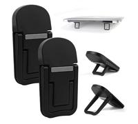 Caybats Portable Keyboard Riser with Dual Tilt Adjustment, 2 Pcs Foldable Laptop Stand for Desk, Self-Adhesive Adjustable Keyboard Riser Feet for Most Laptops and Keyboards (Black)