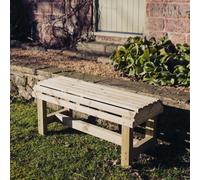 cayce wooden garden backless seating bench in natural