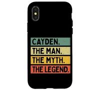 Cayden The Man The Myth The Legend Funny Personalized Quote Case for iPhone X/XS