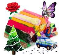 Caydo 1000Pieces Pipe Cleaners 40 Assorted Colored Chenille Stems with 100 Pieces Wiggle Eyes for Art and Crafts, Children’s Craft Supplies (6 mm x 12 inch)