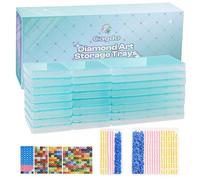 Caydo 16 PCS Diamond Art Storage Trays Kits, 2-in-1 Diamond Art Accessories with Lids for Diamond Arrangement & Storage