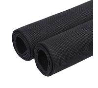 Caydo 2 Pieces 14 Count Classic Reserve Aida Cloth Cross Stitch Cloth, 25 by 18-Inch Big Size, Black