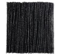 Caydo 200 Pieces Glitter Black Pipe Cleaners,Thick Fluffy Chenille Stems, Pipe Cleaner Crafts for Arts & Crafts, Perfect for Making Animals, Flowers, and Festive Decorations