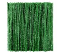 Caydo 200 Pieces Glitter Green Pipe Cleaners,Thick Fluffy Chenille Stems Crafts for Creative Arts & Crafts Projects and Mother's Day Flowers Making