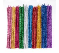 Caydo 200 Pieces Glitter Pipe Cleaners Craft Chenille Stems for DIY Art Creative Crafts Party Decorations (12 Inch x 6 mm)