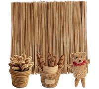Caydo 200 Pieces Light Brown Pipe Cleaners, Thick Fluffy Chenille Stems, Pipe Cleaner Crafts for Arts & Crafts, Perfect for Making Animals, Flowers, and Festive Decorations