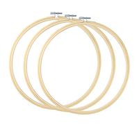 Caydo 3 Pack 12 Inch Wood Embroidery Hoop Circle Cross Stitch Hoop Ring for Art Craft Handy Sewing