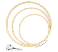 Caydo 3 PCS Embroidery Hoops with Metal Screw Tool, 20cm to 30cm Bamboo Embroidery Hoop Set for Embroidery and Sewing, Large Cross Stitch Hoop for Home Crafts and Ornaments