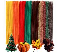 Caydo 500 Pieces Autumn Color Pipe Cleaners, Thanksgiving Day Chenille Stems, Pipe Cleaner Crafts for DIY Art and Craft Projects Creative Gift Party Decorations