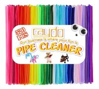 Caydo 520 Pieces Pipe Cleaners 40 Assorted Colored Chenille Stems for Art and Crafts, Pipe Cleaner Crafts for DIY Art and Craft Projects Creative Gift Party Decorations