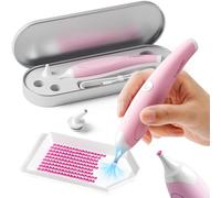Caydo Cordless Electric Diamond Painting Pen, E-Painter for Diamond Painting - Diamond Art Pen with Vacuum Technology, Ergonomic Design & Storage Tray - No Wax, Patented (Pink)