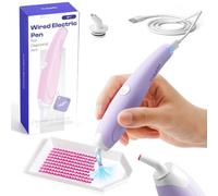 Caydo Wired Electric Diamond Painting Pen (Plug-in Use), E-Painter for Diamond Painting - Ergonomic Vacuum Tool with 2-Tips, Diamond Art Accessories Tools for Setting Diamonds Without Wax (Purple)