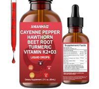 Cayenne Pepper, Capsaicin Power Alternative 60ml (1 Month Supply) - Cayenne Pepper Supplement Liquid Drops - with Hawthorn & Vitamin D3 K2 Beet Root Powder - Suitable for Vegan Halal & Kosher Diet