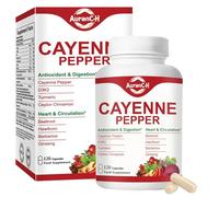 Cayenne Pepper Capsules Support Leg Vein Heart Blood Vessel Health, 8in1 with Vitamin E D3+K2 and Extracts of Grape Seed, Hawthorn, Beetroot, Berberine and Capsaicin, 120 Count