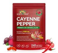Cayenne Pepper Softgels 3000mg Equivalent Per Serving - 12 in 1 Botanical Blend with Turmeric, Hawthorn, Grape Seed, Beetroot, Black Pepper, Vitamin D3 & K2 - Circulation, Energy & Antioxidant Support