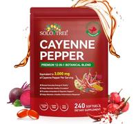 Cayenne Pepper Softgels Equivalent to 3000mg Per Serving, Advanced 12-in-1 Botanical Formula with Turmeric, Beetroot, Hawthorn, Black Pepper & Vitamins D3 K2 E, 240 Softgels, 80 Day Supply
