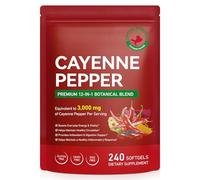 Cayenne Pepper Softgels Supplement,240 Softgels,12-in-1 3000mg per Serving with Vitamins D3, K2 & E |Supports Leg Vein, Digestion Support, Immune System,Boosts Everyday Energy & Vitality