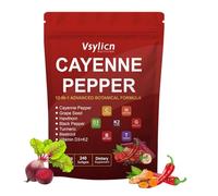 Cayenne Pepper Softgels Supplement, Supports Leg Vein, Heart and Blood Vessel Health, with Vitamin E D3+K2 and Extracts of Grape Seed, Hawthorn, Beetroot, Berberine for Adults (240 Solftgel)