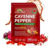 Cayenne Pepper Softgels Supplement with Turmeric Curcumin & Beet Root Hawthorn Extract, 240 Capsules Serving with Vitamins D3, K2 & E, Supports Heart Health, Circulation & Leg Vein Wellness