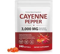 Cayenne Pepper Softgels with Beetroot, Hawthorn, Grape Seed, and Turmeric - Infused with Vitamins D3, K2 & E - Supports Circulation, Leg Health, and Heart Function - 240 Softgels