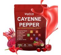 Cayenne Pepper Supplement 240 Vegan Softgels | 12-in-1 Advanced Formula Supports Heart and Blood Vessel Health | with Vitamin E D3+K2 and Extracts of Grape Seed, Hawthorn, Beetroot, Berberine