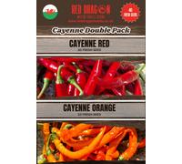 Cayenne Red & Orange Double Pack Chilli Seeds - 40 Fresh Seeds