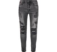 Cayler & Sons C&s Men's Jeans Paneled Denim Pants, Mens, Jeans, CS1144-01825-0152, Distressed Vintage Black, 28W / 30L