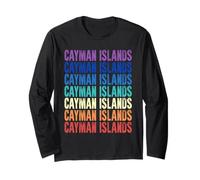 Cayman Islands Colorful Long Sleeve T-Shirt