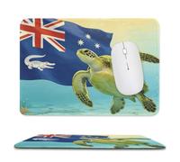 Cayman Islands Flag And Turtle Mouse Pad with Stitched Edges 7.9"x9.4" | Non Slip Fashion Mouse Mat Portable Design for Desktop Laptop