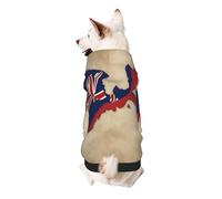 Cayman Islands Flag Map Print Small Dogs Warm Hoodie, Soft And Breathable Sweatshirt, Easy To Wear Jumper For Winter And Fall, Cold Weather Hooded Coat Pullover