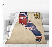 Cayman Islands Flag Map Print Ultra-Soft Fleece Blanket Throw, Luxury Micro Fuzzy Blanket, Cozy And Warm For Bed, Couch, Sofa, And Travel