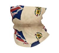 Cayman Islands Flag Map01 Print Windproof Neck Gaiter, Warmer Scarf Breathable Half-Face Mask Ski Mask Unisex For Outdoor