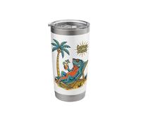 Cayman Islands Iguana on the Beach Stainless Steel Insulated Tumbler