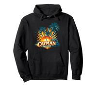 Cayman Islands Sunset Palm Trees Sea Turtles Graphic Pullover Hoodie
