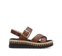 Rieker Women's Walking Sandals V7951-24 - Padded Brown Leather, UK 4