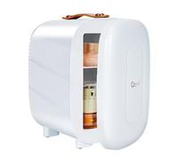 CAYNEL Mini Portable Thermoelectric Fridge 4L/6 Cans AC/DC Cooler and Warmer for Skin Care, Food, Drinks, Beauty and Makeup Small Feidge for Bedroom, Car and Office