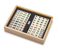 Cayro Mah Jong - from 8 years - wooden model - board game for children and adults - box with sliding lid for storing chips - 2 to 8 players